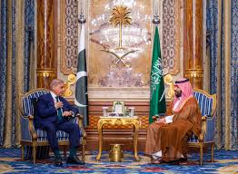 PM Shehbaz meets Saudi crown prince in Jeddah; Dar says avenues to further enhance cooperation discussed