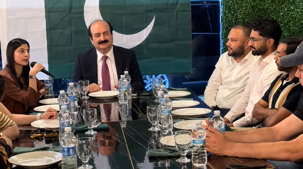 ممتاز پاکستانی امریکن بزنس مین ندیم اکبر کی جانب سے چیئرمین وزیراعظم یوتھ پروگرام رانا مشہود احمد خان کے اعزاز میں پرتکلف عشائیہ