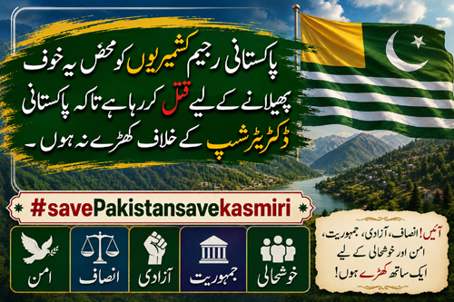 آزاد کشمیر کی صورتحال پر آواز بلند کرنے کی اپیل، جمہوری حقوق کے تحفظ کا مطالبہ